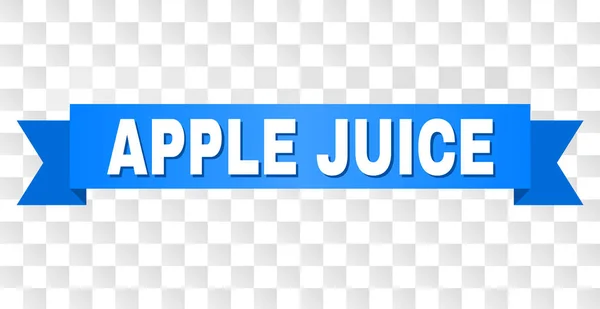 Ruban bleu avec jus de pomme Titre — Image vectorielle