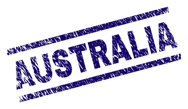 Zerkratzte texturierte australische Briefmarke — Stockvektor
