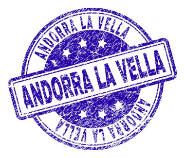 Grunge Andorra La Vella damga mühür dokulu