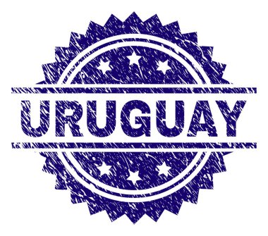 Grunge Uruguay damga mühür dokulu
