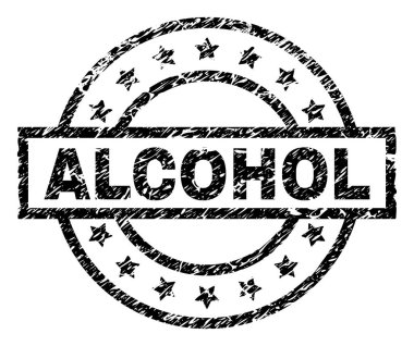 Grunge alkol damga mühür dokulu