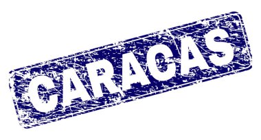 Yuvarlatılmış dikdörtgen damga grunge Caracas çerçeveli