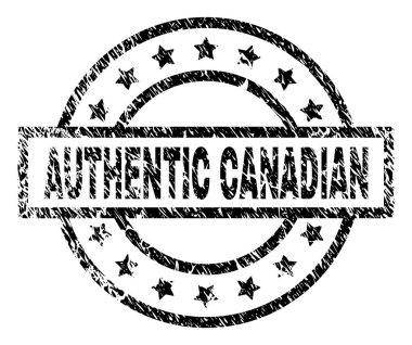 Grunge otantik Kanada damga mühür dokulu