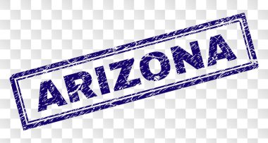 Çizik Arizona dikdörtgen damgası