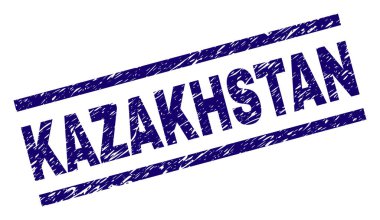 Grunge Kazakistan damga mühür dokulu