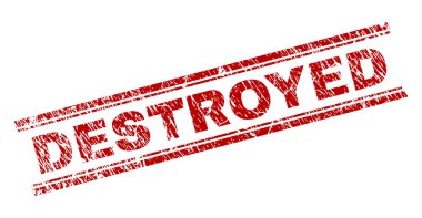 Dokulu yok edilen damga mühür çizik