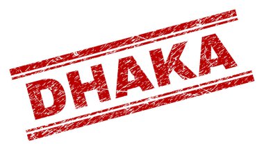 Dokulu Dhaka damga mühür çizik