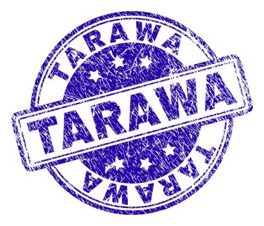 Tarawa damga mühür Künye doku ile. Yuvarlak köşeli dikdörtgenler ve daireler ile tasarlanmış. Mavi vektör kauçuk baskı Tarawa başlık doku ile.