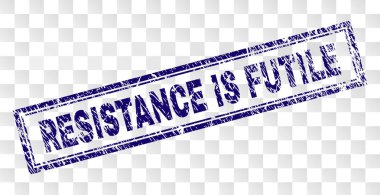 Grunge direniş beyhude dikdörtgen damgasıdır