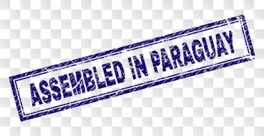 Paraguay dikdörtgen pul monte çizik