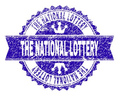 Çizik Milli Piyango damga mühür kurdele ile dokulu