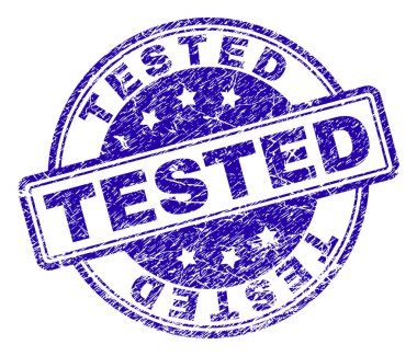 Dokulu test edilmiş damga mühür çizik