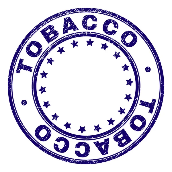 Царапнутая текстурированная круглая печать TOBACCO — стоковый вектор