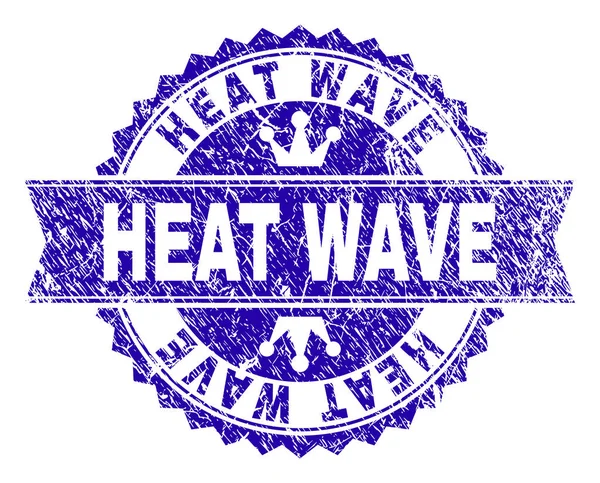 Scratched Textured HEAT WAVE Stamp Seal with Ribbon