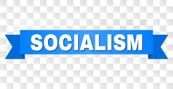 蓝色丝带与社会主义标题 — 图库矢量图片