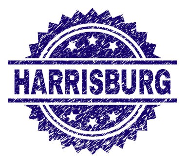 Dokulu Harrisburg damga mühür çizik