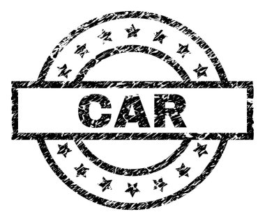 Grunge araba damga mühür dokulu