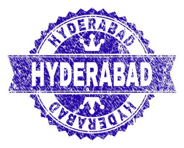 Grunge Hyderabad damga mühür kurdele ile dokulu