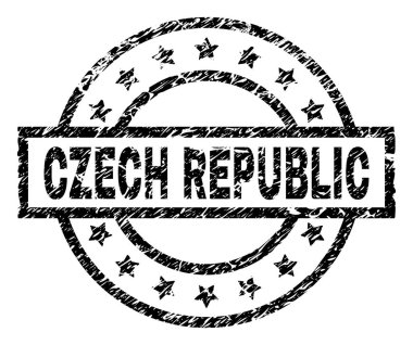Çek Cumhuriyeti damga mühür grunge dokulu