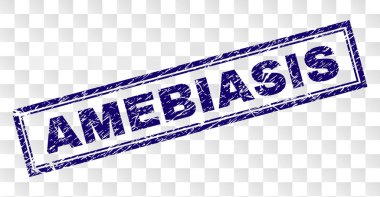 Grunge amebiazis dikdörtgen damgası