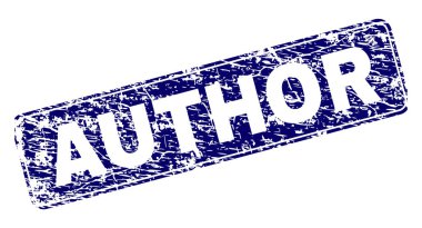 Yuvarlatılmış dikdörtgen damga grunge yazar çerçeveli