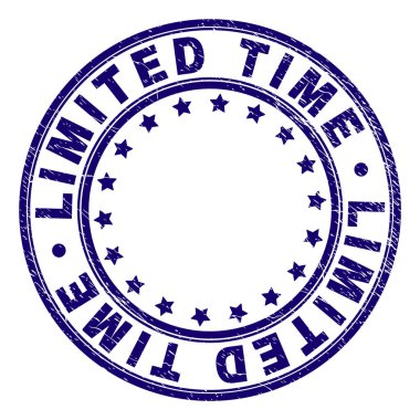 Çizik dokulu sınırlı zaman yuvarlak damga mühür