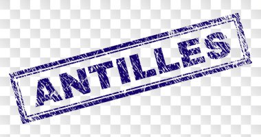 Grunge Antilleri dikdörtgen damgası