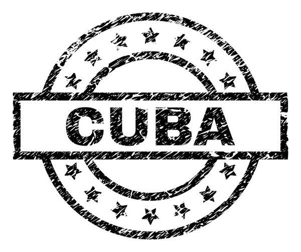 Streszczenie teksturowanej plombie Kuba — Wektor stockowy