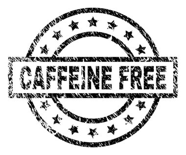 Grunge kafein ücretsiz damga mühür dokulu