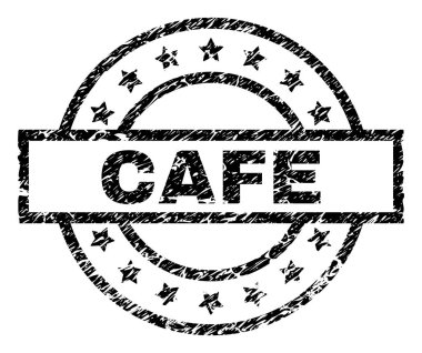 Dokulu Cafe damga mühür çizik