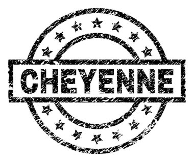 Çizik dokulu Cheyenne damga mühür