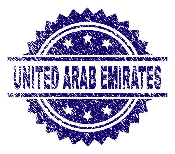 Γδαρμένο σφραγίδα με ανάγλυφη Ηνωμένα Αραβικά Εμιράτα — Διανυσματικό Αρχείο