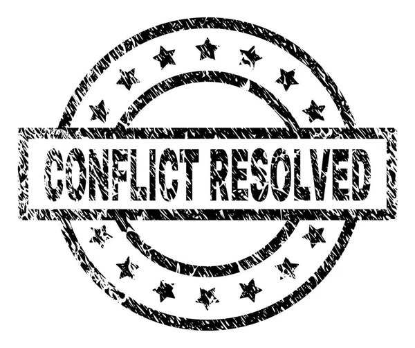 Grunge dokulu çakışma çözüldü damga mühür