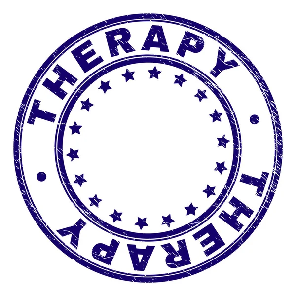 Repad strukturerad terapi runda stämpelplatta — Stock vektor