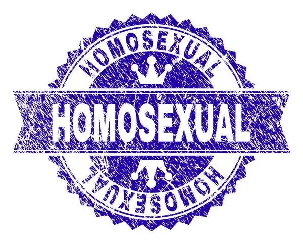 Sello Roseta Homosexual Marca Agua Con Textura Grunge Diseñado Con — Vector de stock