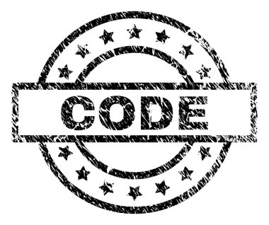 Grunge kod damga mühür dokulu