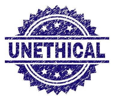 Grunge etik olmayan damga mühür dokulu