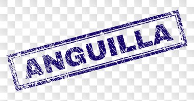 Grunge Anguilla dikdörtgen damgası