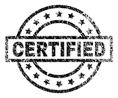 Dokulu sertifikalı damga mühür çizik