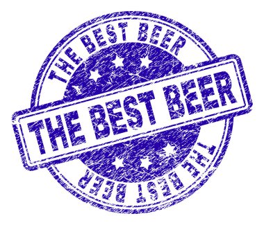 En iyi bira damga mühür grunge dokulu