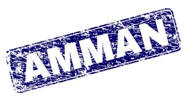 Yuvarlatılmış dikdörtgen damga çizilmiş Amman çerçeveli