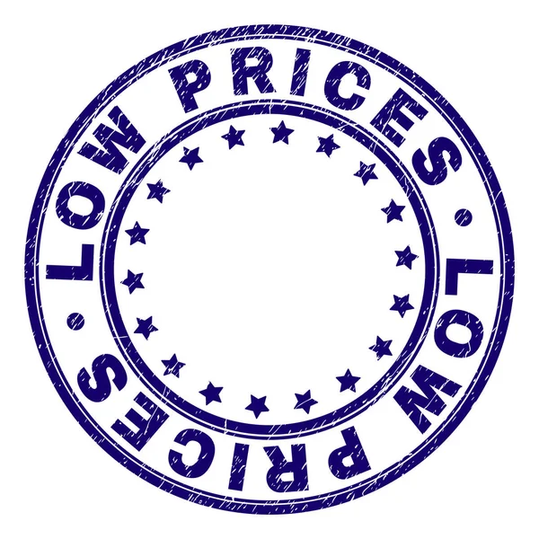 Sello de sello redondo de bajo precio texturizado rayado — Vector de stock