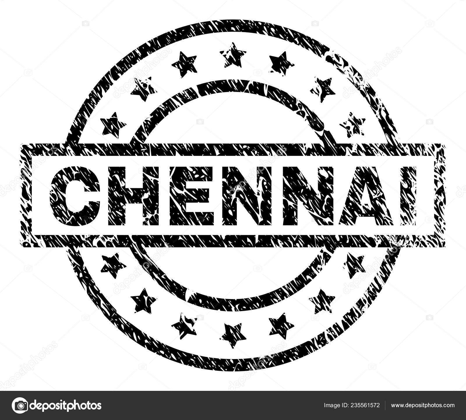 Grunge Textured CHENNAI Stamp Seal Stock Vector Image by
