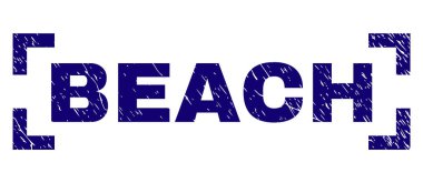 Dokulu Beach damga mühür köşeler arasında çizik