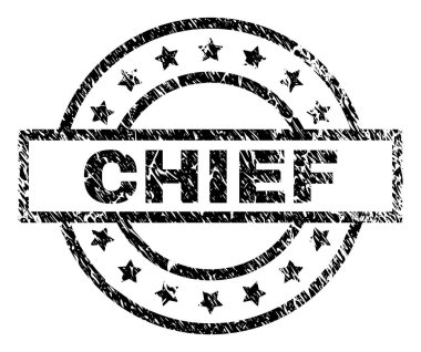 Grunge Şef damga mühür dokulu