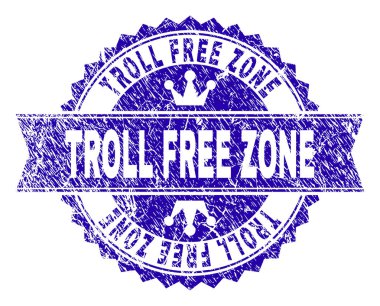 Dokulu Troll serbest bölge damga mühür kurdele ile çizik