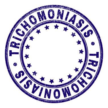 Dokulu Trichomoniasis damga mühür yuvarlak çizik