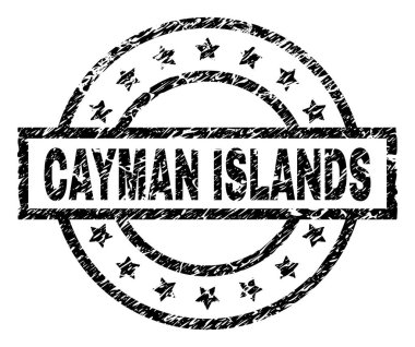 Çizik dokulu Cayman Adaları mühür damgası