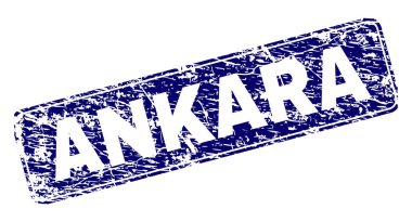 Yuvarlatılmış dikdörtgen damga çizilmiş Ankara çerçeveli