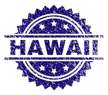 Dokulu Hawaii damga mühür çizik